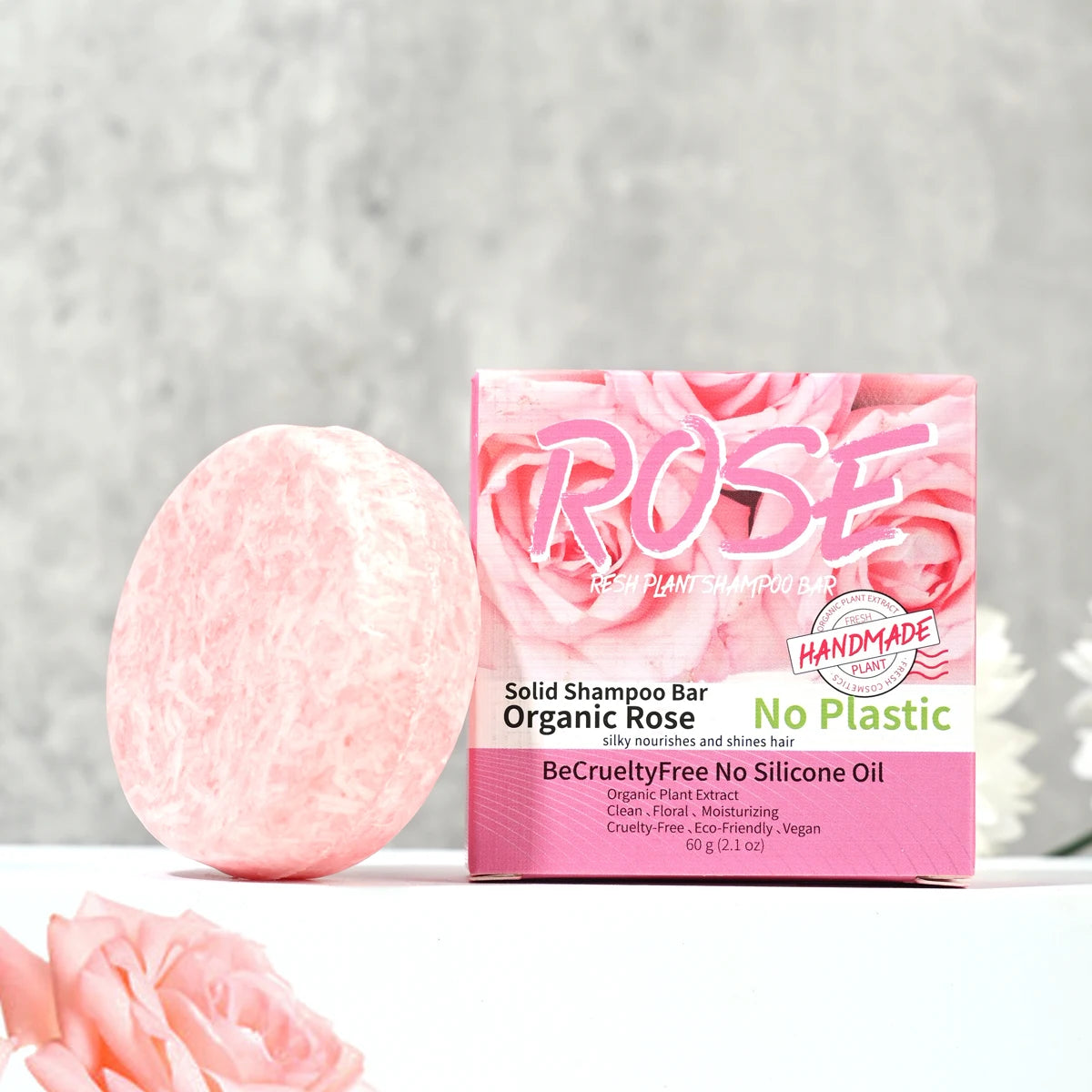 Organic Pink Rose Shampoo Soap