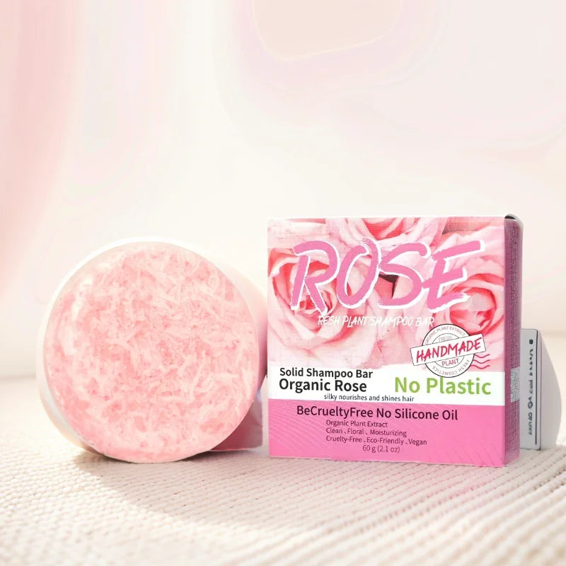 Organic Pink Rose Shampoo Soap